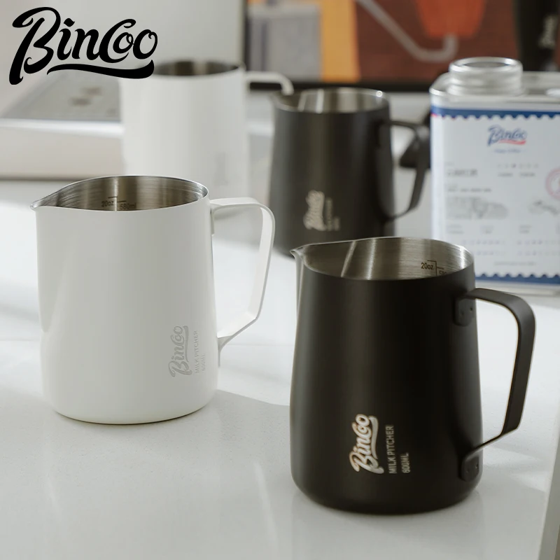 

Bincoo Precision Latte Art Pitcher, 350ml/600ml Stainless Steel Latte Art Pitcher for Precise Coffee Steaming