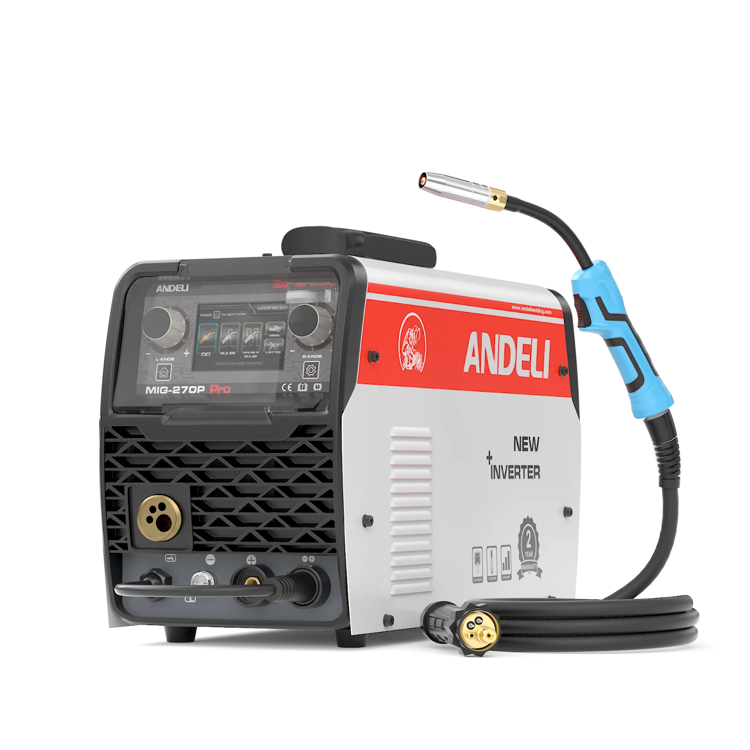

ANDELI 220V MIG Welding Machine LCD Screen Double Pulse MIG Welding Machine
