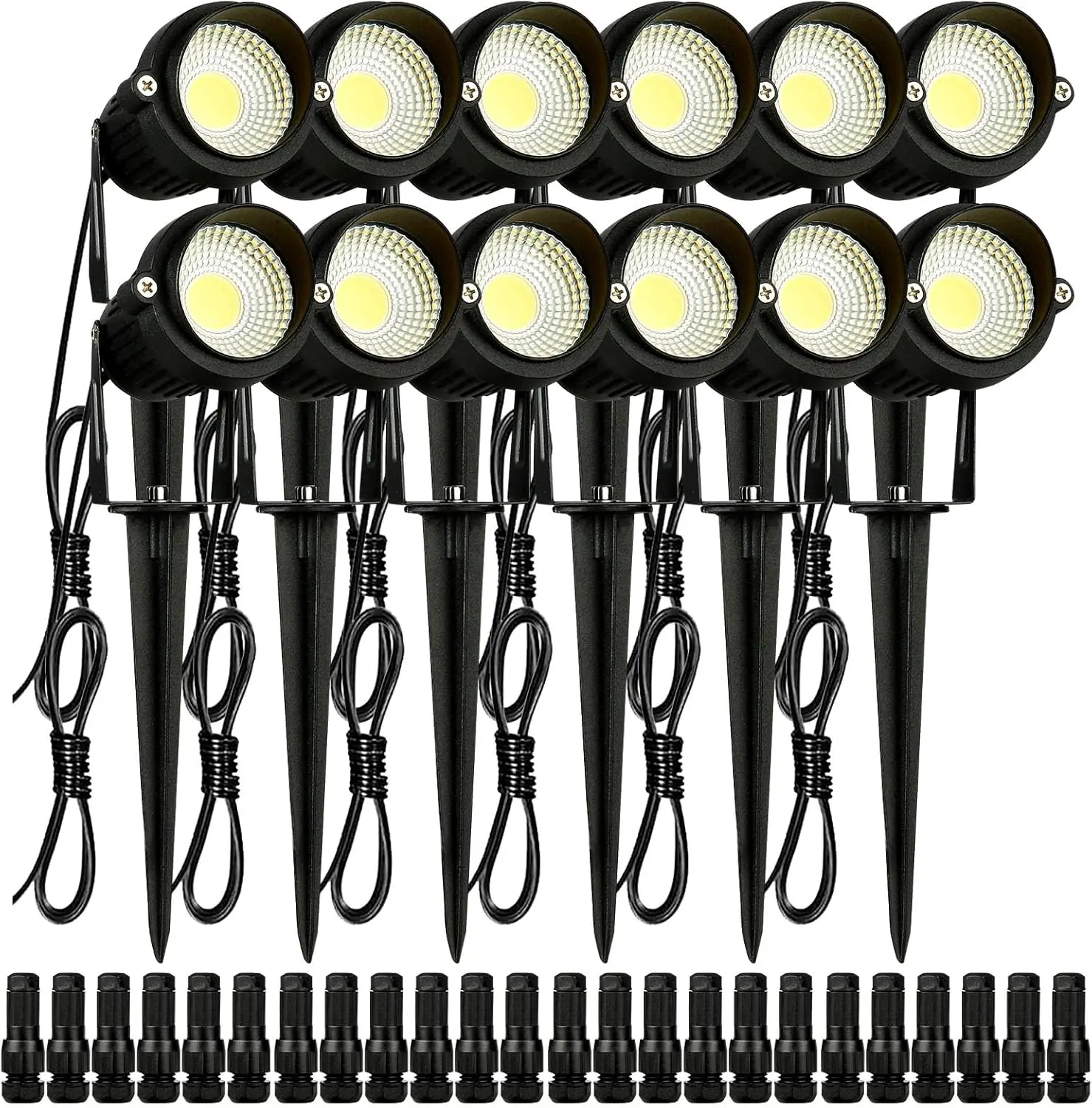 

Landscape Lighting, 6W Low Voltage LED Landscape Lights, IP66 Waterproof Landscape Spotlights Yard Lawn Garden Pathway Lights