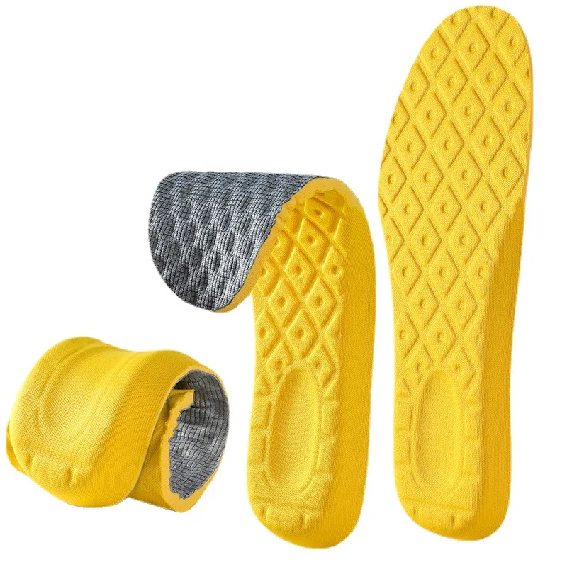 Shoe Inserts Pad Stretch Breathable Deodorant Cushion Memory Foam Outdoor Running Insole For Feet Man Women Orthopedic Pad