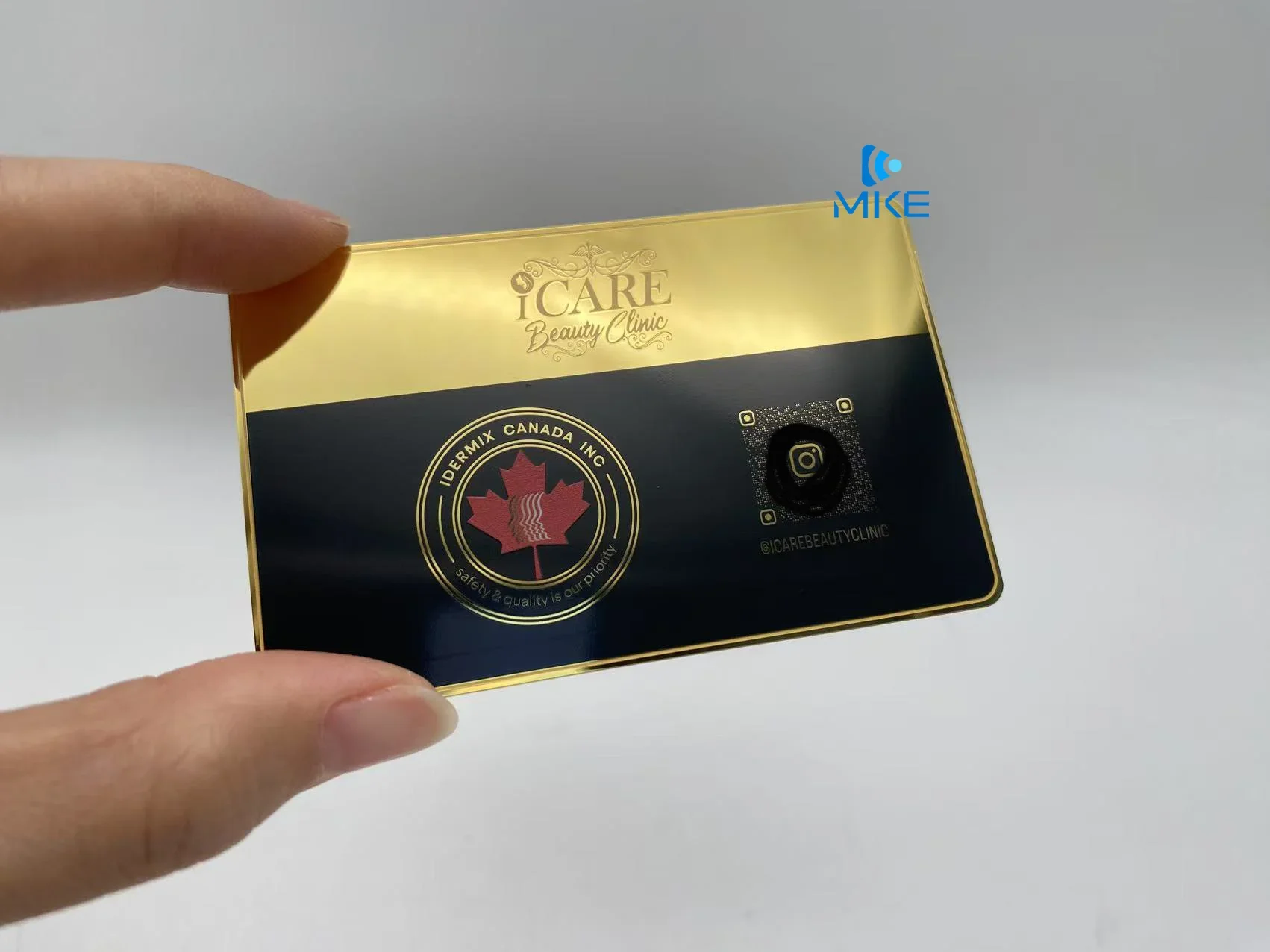 Mirror Custom Silver Business Card Metal