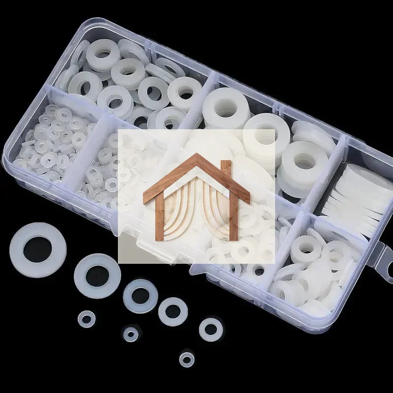 250/500Pcs Oil Resistant Flat Rubber Washer Assortment Kit Anti Leak Sealing Gasket for Automotive Mechanical Repair