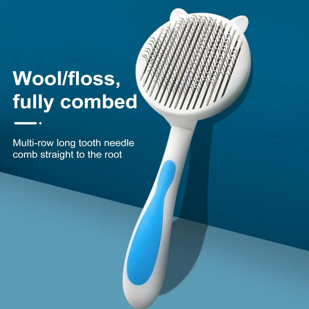 Professional Pet Grooming Tool Self-cleaning Cat Hair Comb Brush Set for Shedding Grooming Skin-friendly Pet Massage for Cats