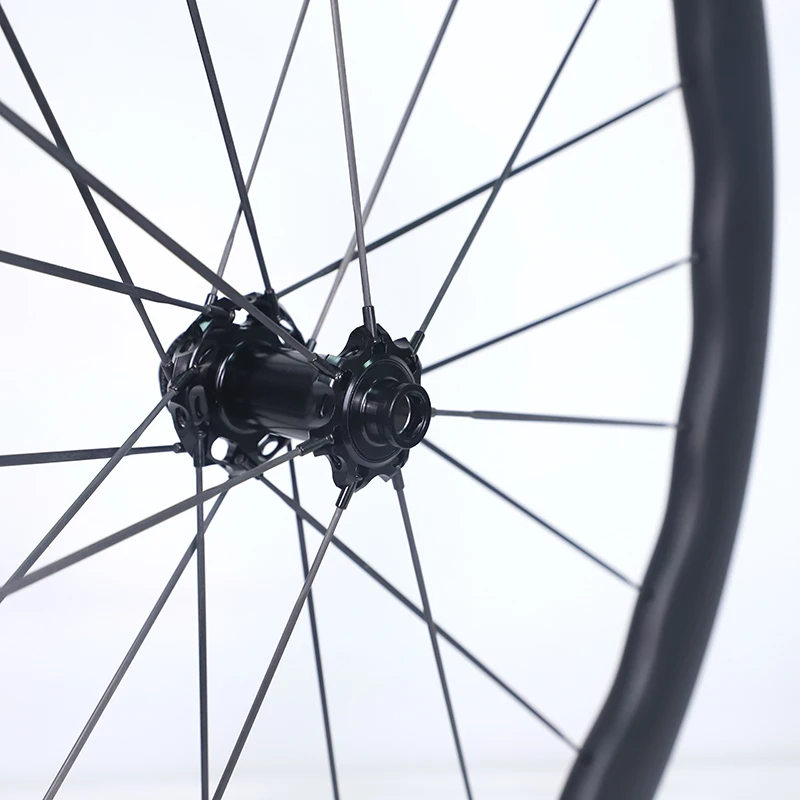 700c Matte UD Carbon Wheelset, high-strength clincher carbon fiber rim, front rear disc brake road bike wheel accessories