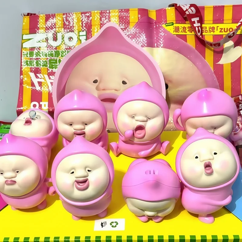 

Hot Fart Peach Doll Blind Bag Cartoon Toy Figure Desktop Artifacts Ornament Small Gift Storage Box Collectible Surprise Toy