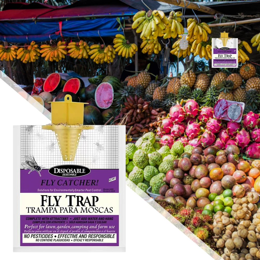 10-1Pcs Disposable Mosquito Traps Catcher Non-toxic Hanging Flies Bag Traps Water-soluble Harmless Bug Killer Pest Control Tools