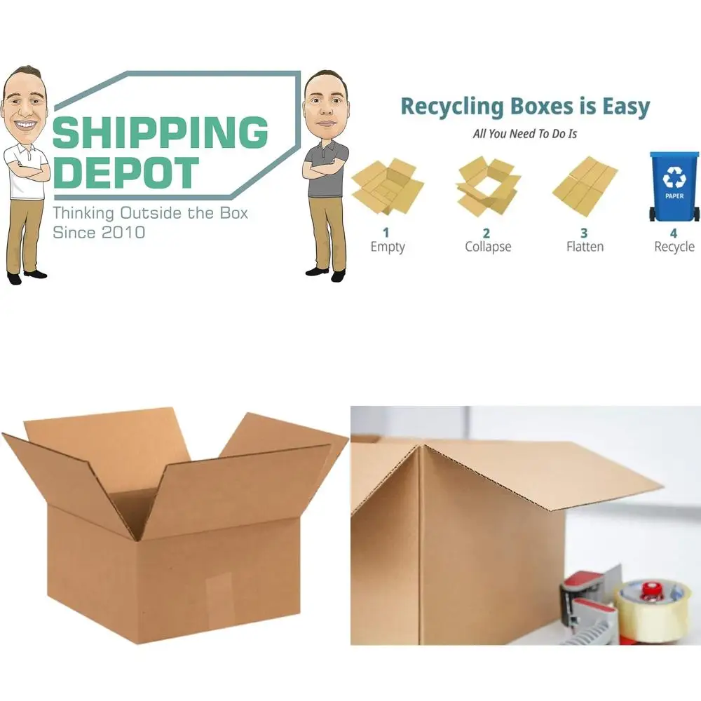 

50 коробок из гофрированного картона размером 12x12x6 дюймов для упаковки, транспортировки и переезда