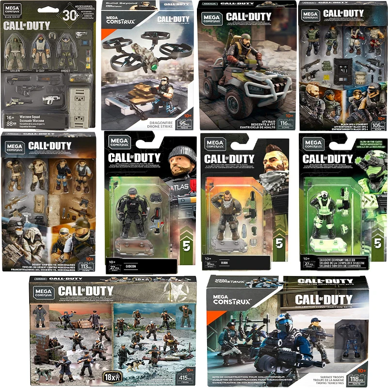 Mega Construx Call of Duty Figurine Playsets Model Construction Toys Mini Army Action Figure Collectible Boys Toys Birthday Gift