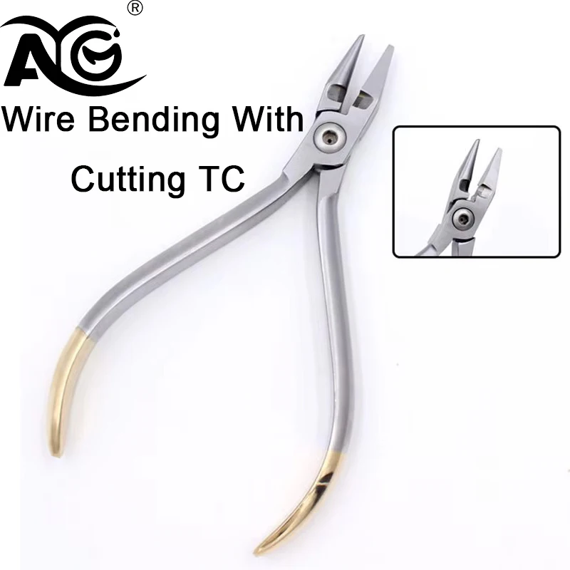 

AG 1pcs Dental Wire Bending With Cutting TC Stainless Steel Dental instrument Tool