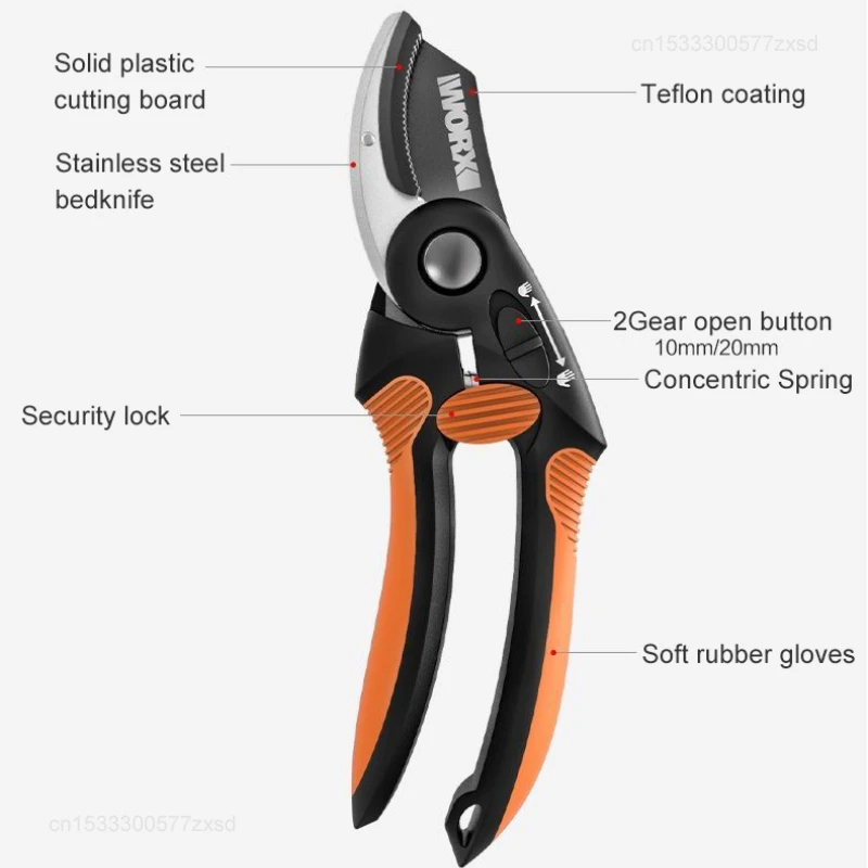 Xiaomi WORX Plant Trim Horticulture Pruner Cut Secateur Shrub Labor-saving Garden Scissor Profession Flower Plant Cutting Tools