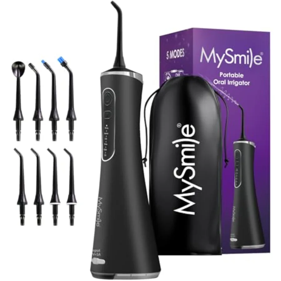 

LP211 Cordless Water Flossers Portable Rechargeable Oral Irrigator for Teeth Cleaning 5 Cleaning Modes IPX7 Waterproof 8 Replac