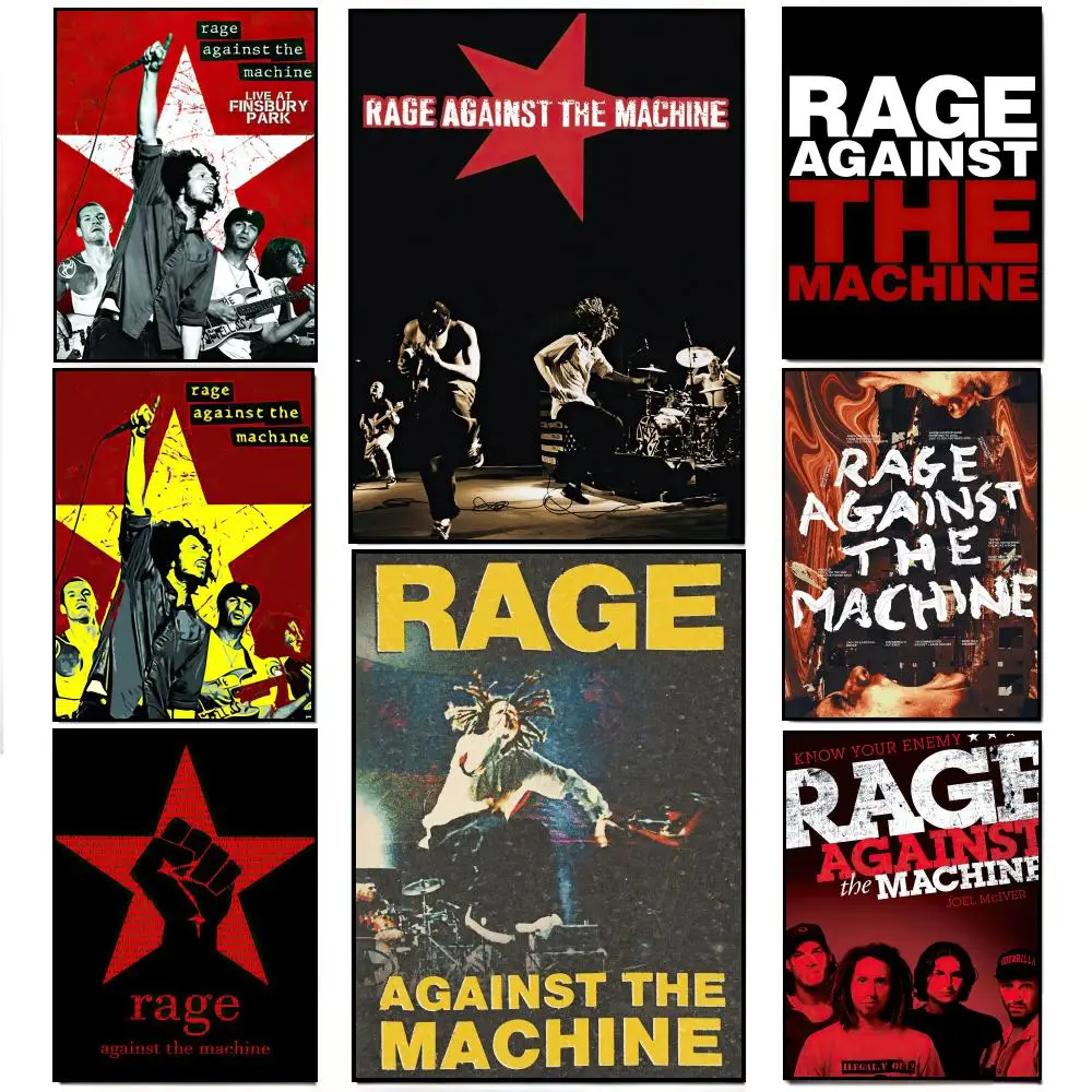Political Band R-Rage Against the Machine Poster Poster HD  Waterproof Wall Sticker Bar Living Room Decor Gift