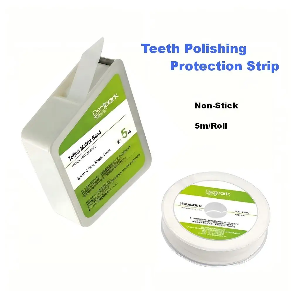 

Dental Teflon Matrix Bands Non-Stick Gingival Margin Elevation Tool Dentistry Materials Teeth Polishing Protection Strip 5m/Roll
