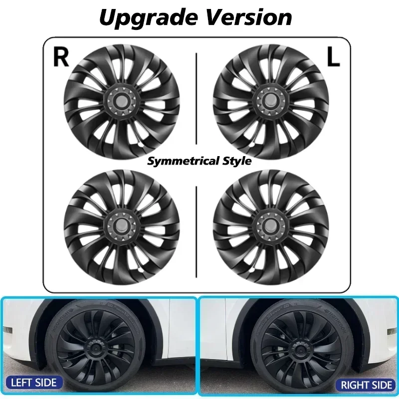 4 pçs/1 pçs tampa do cubo para tesla modelo y desempenho substituição 19 Polegada tampa da roda automóvel hubcap aro completo capa acessórios 2023