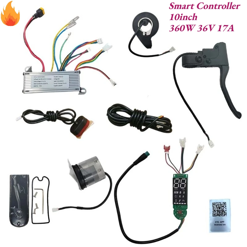 

350W 36V 17A Bluetooth Scooter Controller for 10" E-Scooter, Tuya Smart APP, Fit MAX/FOSTON/X-Play/DIGMA, 40km/h