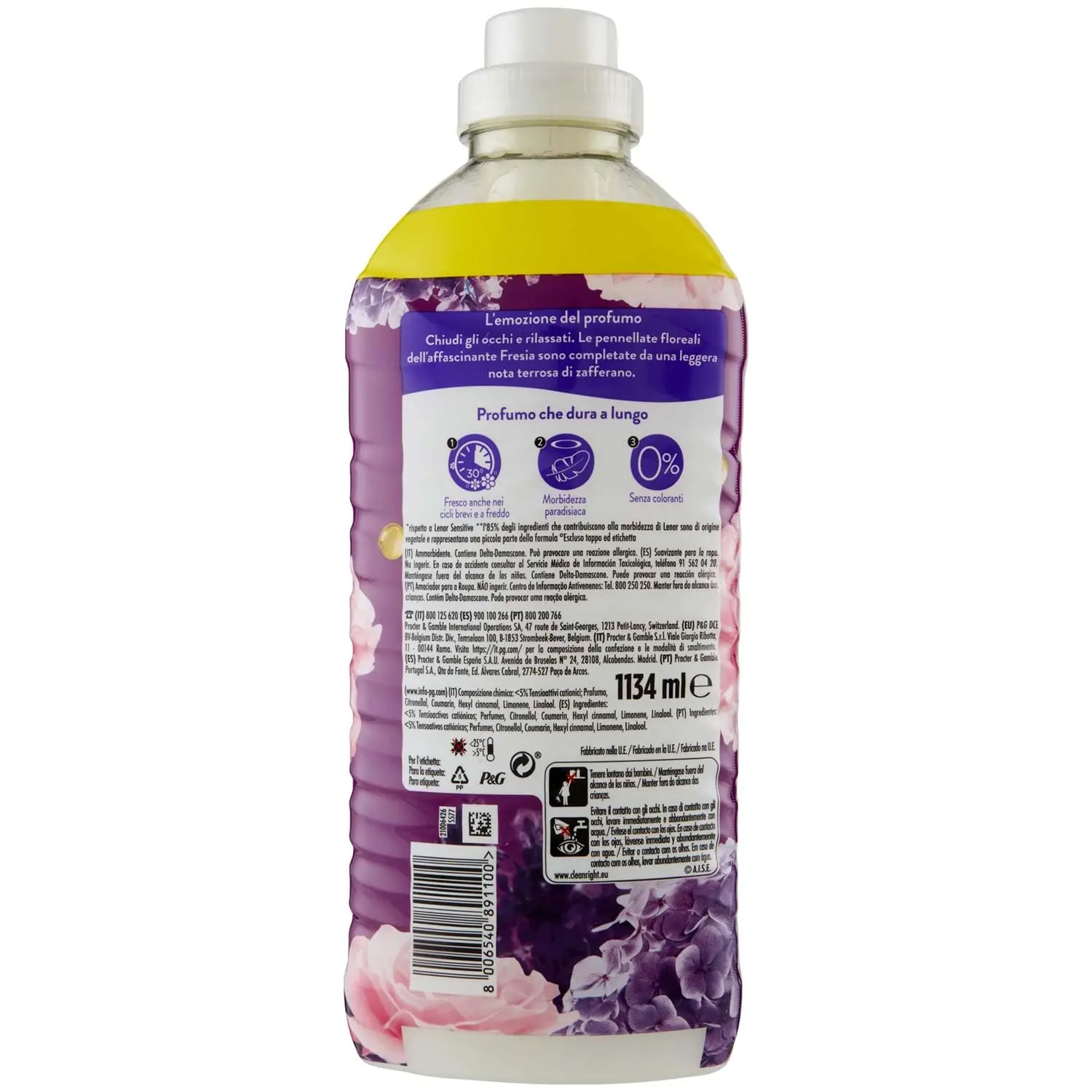 غسالة لينور فابريك المركز، ملاحظات الجمشت الوردي والطحالب، 54 غسيل 1134 مل