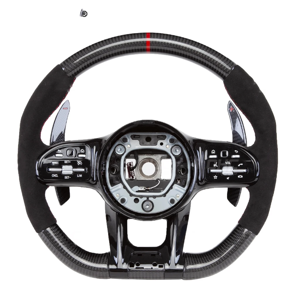 

Car Accessories Customized LED Carbon Fiber Steering Wheel Compatible with Mercedes Benz C63 AMG W205