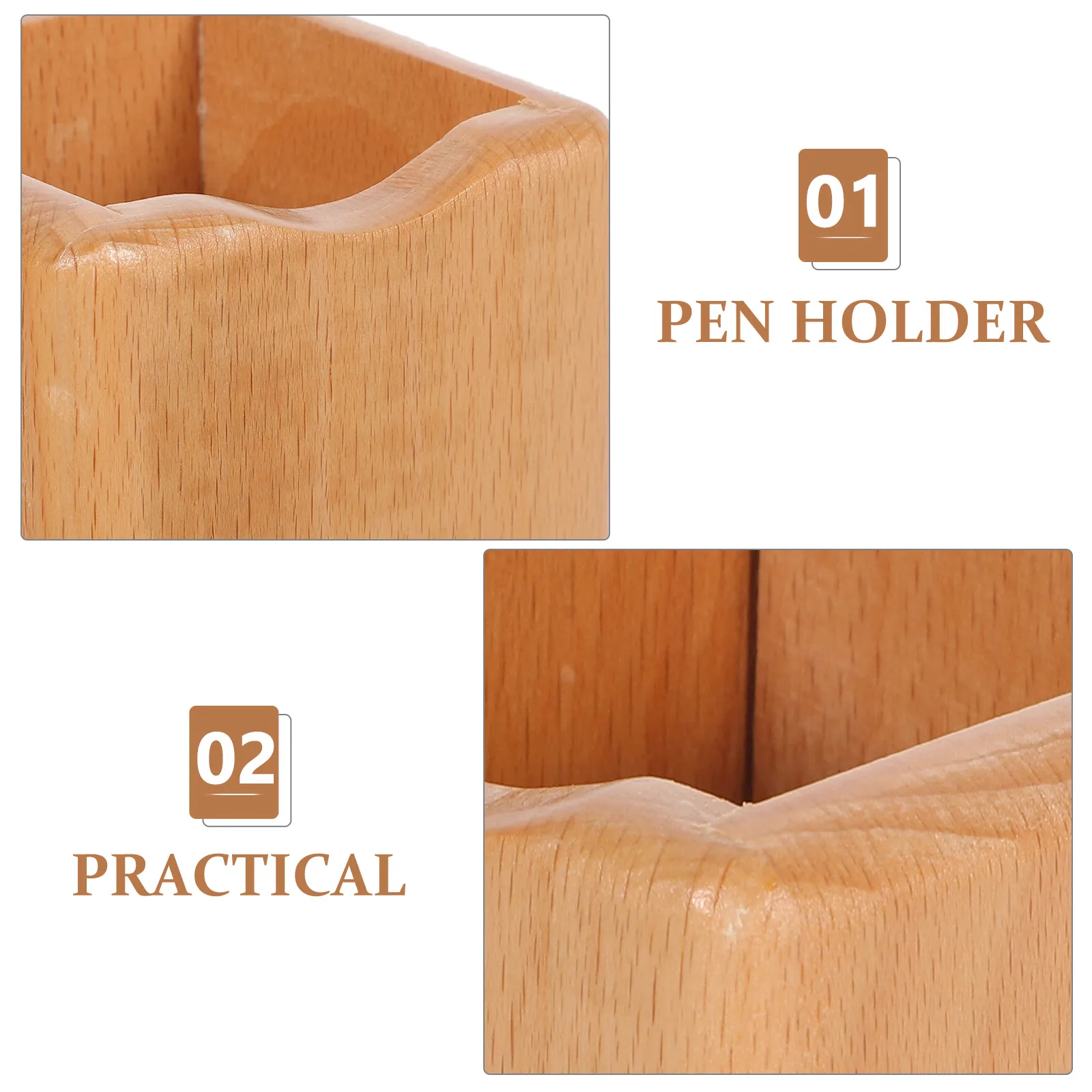 

Wooden Holder Large Capacity Stationery Organizer Desk Storage Container For Office Home Bedroom Round Wood Pen Cup Pen