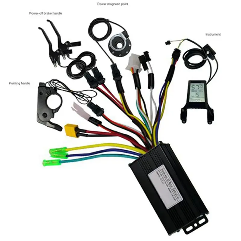 AB31 26A 3-Mode Controller Kit 36V 48V 1000W for Electric Bike Motor Conversion Kit with S830 Display Thumb Throttle