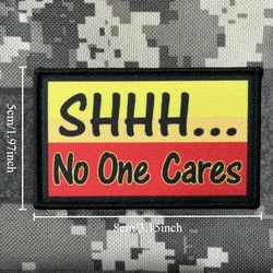 Parche táctico No One Cares – Brazalete militar Velcro parche