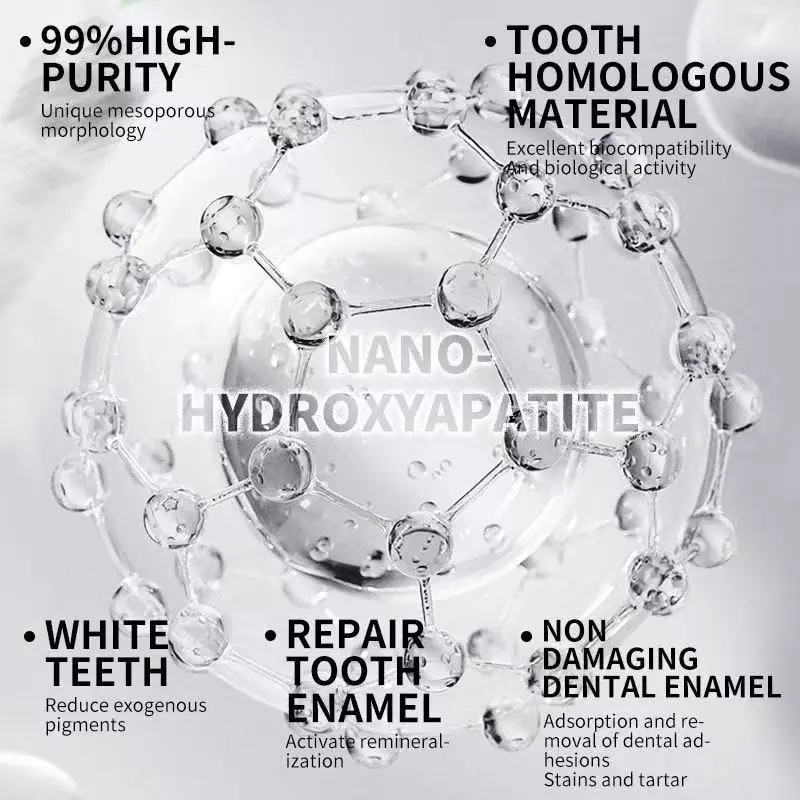 7.5%Nano Hydroxyapatite Fluoride Free Toothpaste Provides Advanced Enamel Care for Teeth, Whitening and Brightening Teeth, Remov
