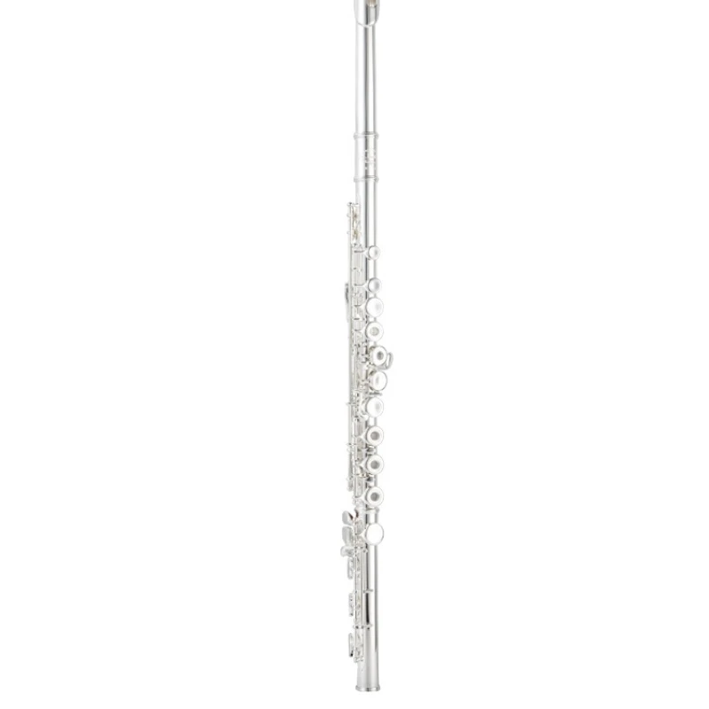 

Flute Instrument Beginner Professional Play 16/17 Hole Silver Plated Open and Close Flute Instrument