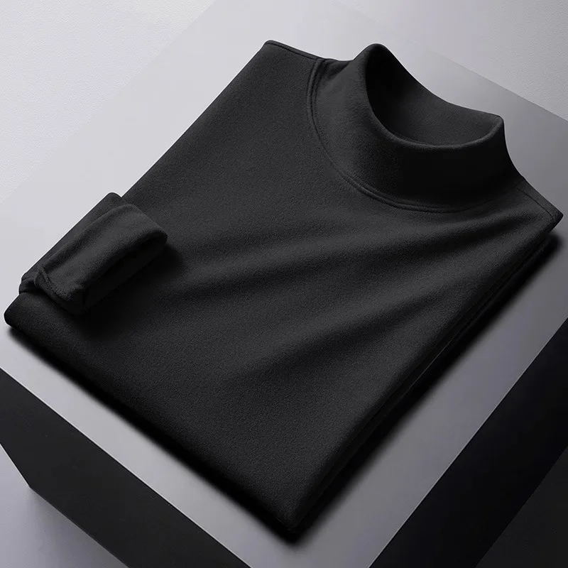 Double-Sided Velvet Long Sleeve Men's T-Shirt Large Size Thermal Underwear Youth Base Layer Constant Temperature Autumn Clothes