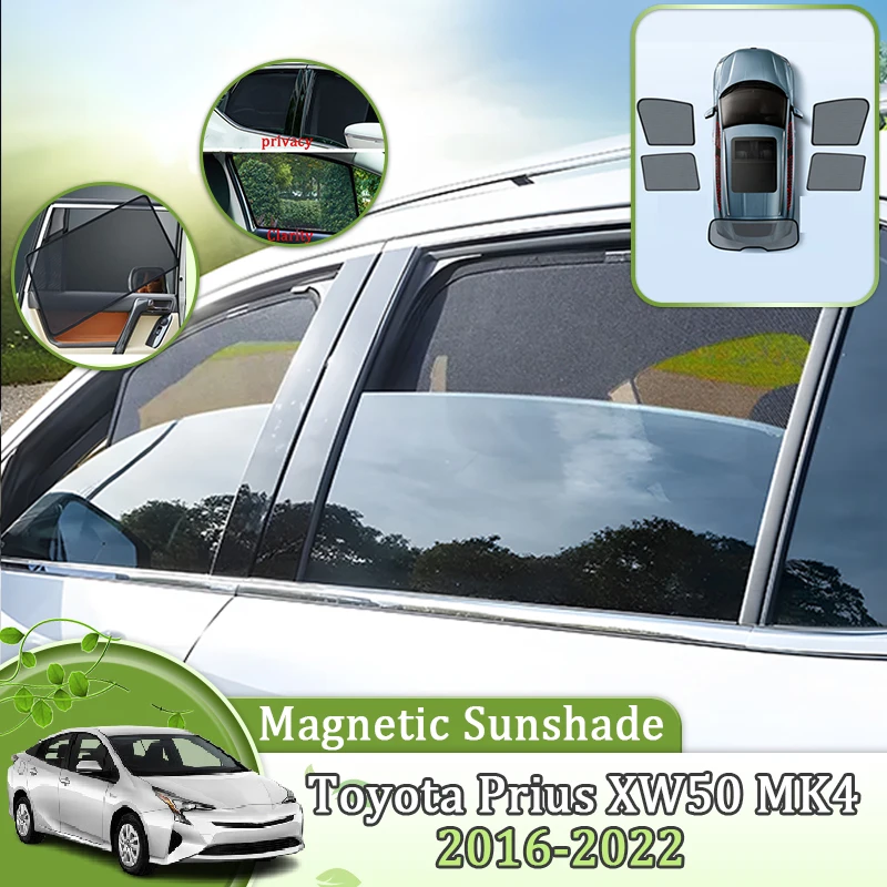 

Magnetic Car Mesh Sunshades For Toyota Prius XW50 MK4 2016-2022 2020 Window Anti-UV Light Blocking Privacy Sunscreen Accessories