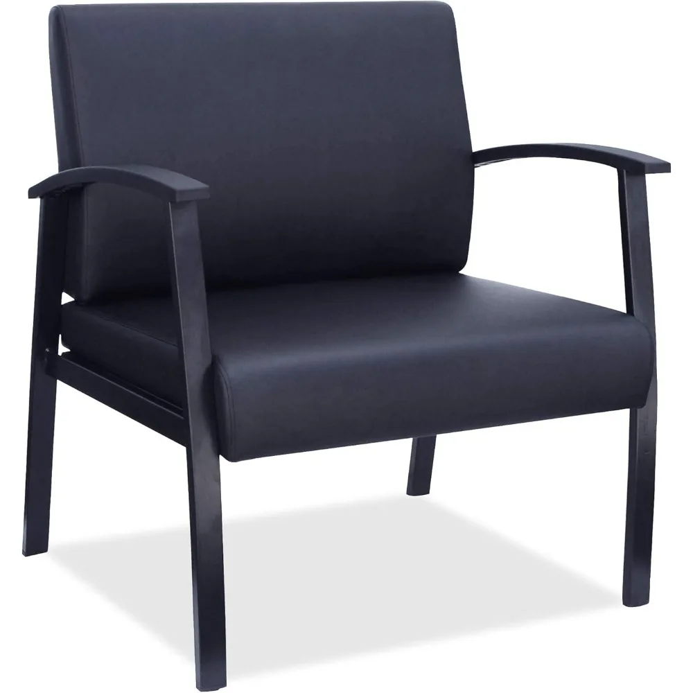 

Lorell Big & Tall Black Leather Guest Chair