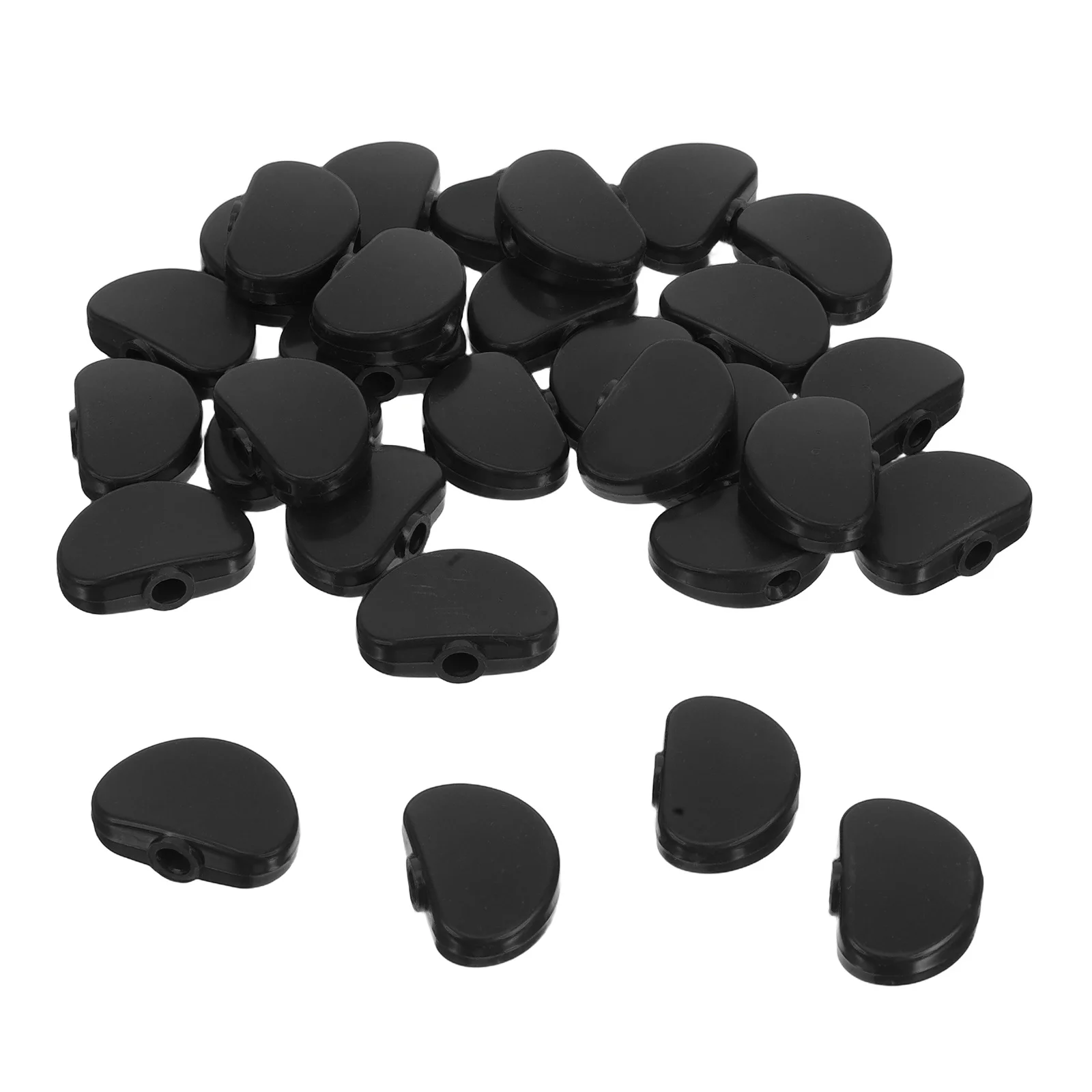

30Pcs Guitar Tuning Peg Buttons Black Plastic Durable Machine Heads Suitable for Acoustic Electric Bass Guitar