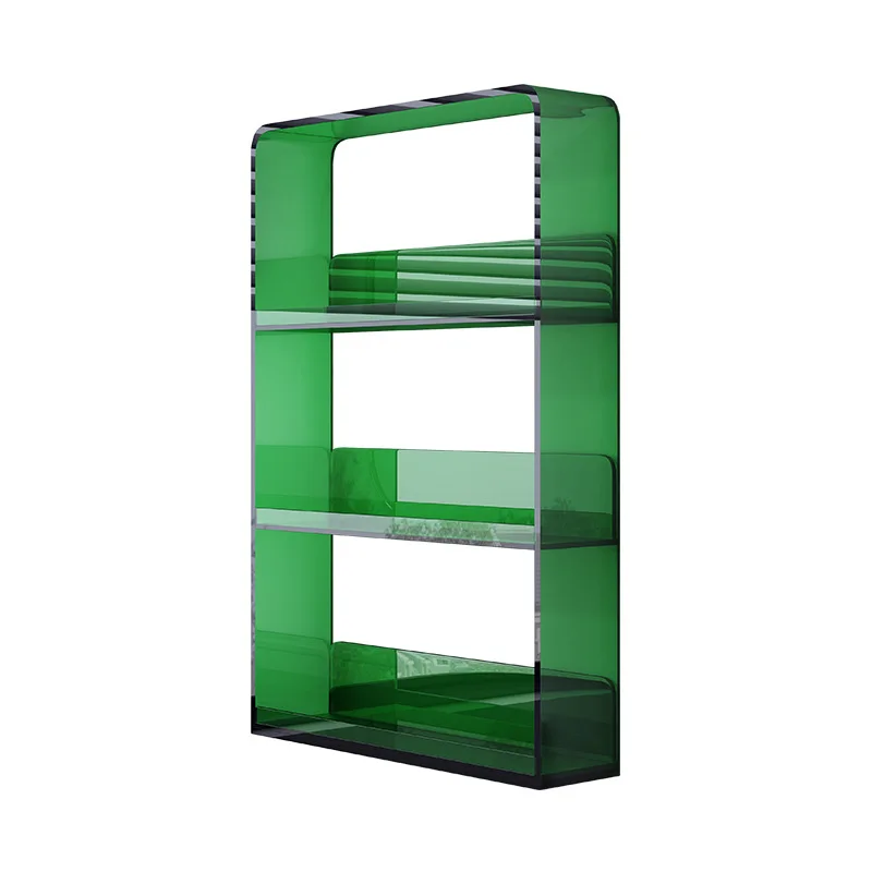 

Light luxury multi-layer bathroom shelf wall household toilet transparent waterproof cosmetic storage