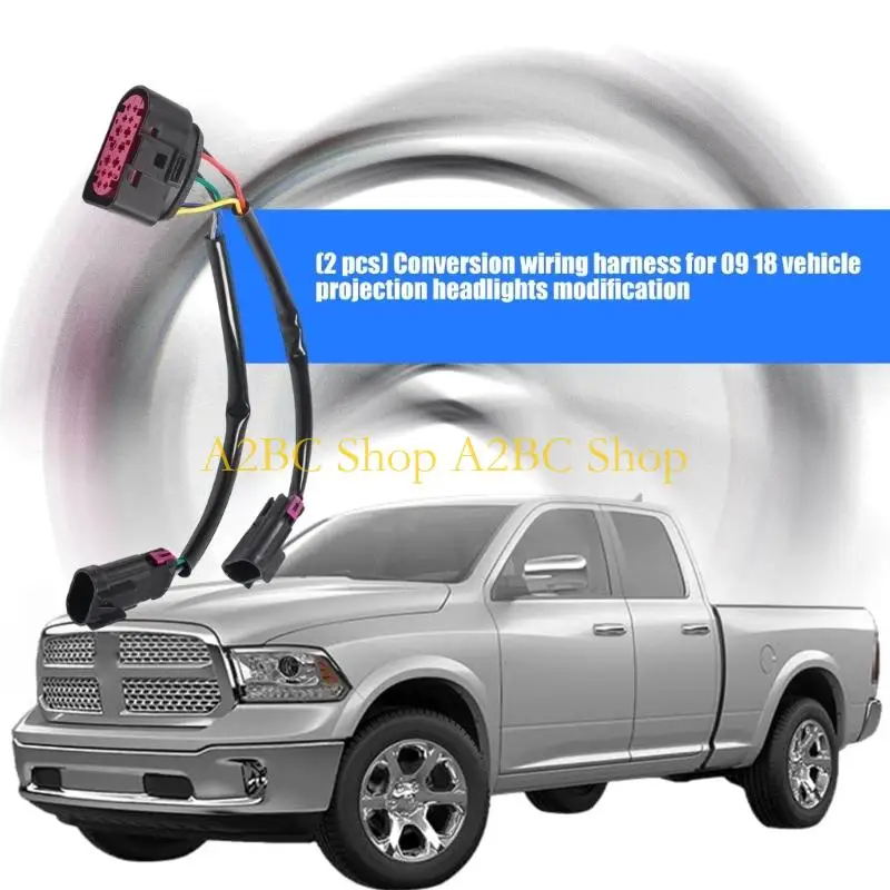 

A2BC Pack of 2 Headlight to Projector Headlight Conversion Wiring Quick Installation