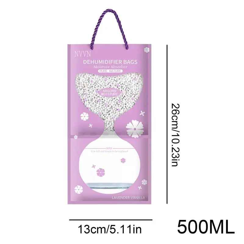 1 Pc Moisture Absorber Hanging Drying Clothes Dehumidifier Home Wardrobe Dehumidifier Fragrance-Free Moisture Hangings Bags