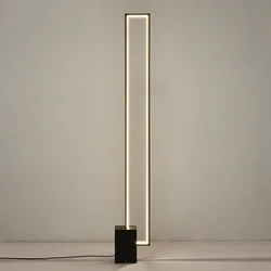 Geometric Square Led Floor Lamp Modern Dimmable Black Stand Lights Living Room Decoration Tall Lamps for Bedroom Corner Lamps