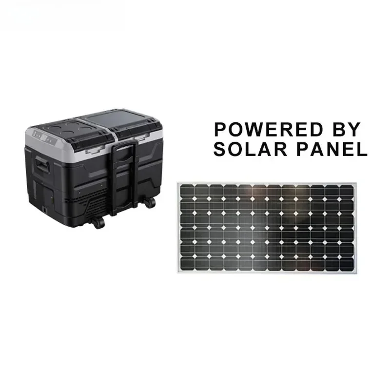 Kulkas Tenaga Surya Freezer Harga Rendah Kulkas Mini Isi Ulang Sewa Pasangan Kulkas Kecil Kulkas Portabel 40 Liter dengan Roda