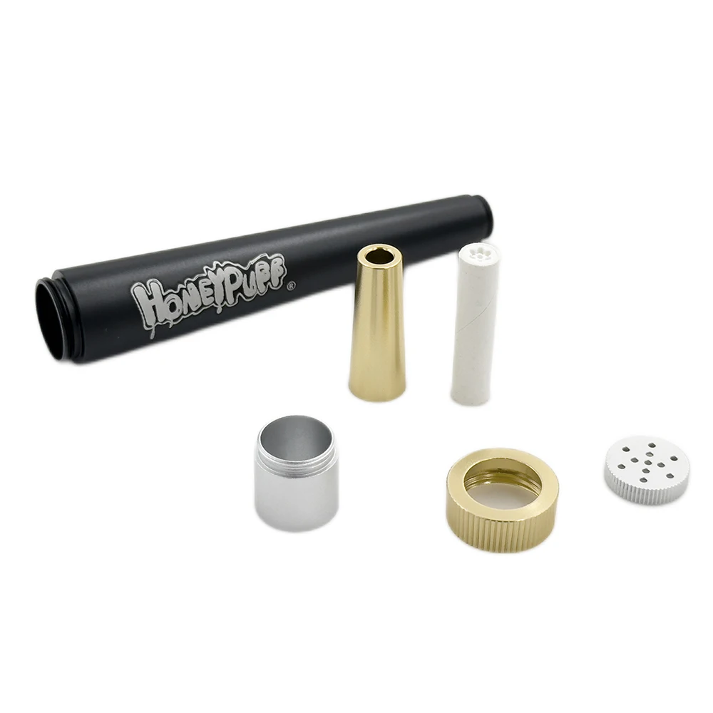 Metal Cone Herb Smoking Pipe with 6MM Activated Carbon Filter Removable Dry Burning Tobacco Pipe view 2