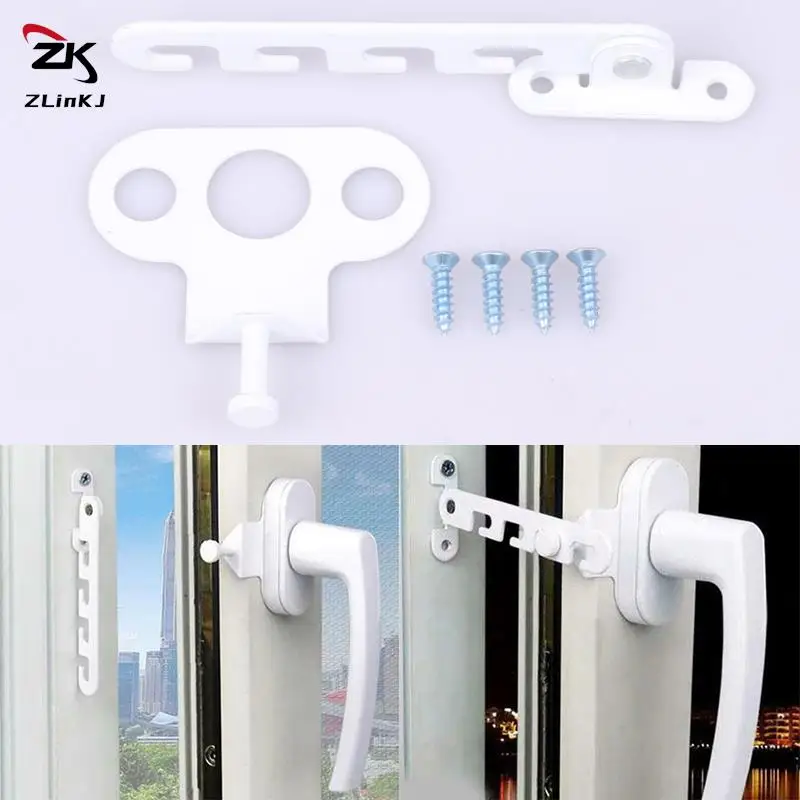 Metal Window Limiter Latch Wind Hook Latches Brace Casement Blocking Lock Catch Stay Position Stopper For Child Safety Protector