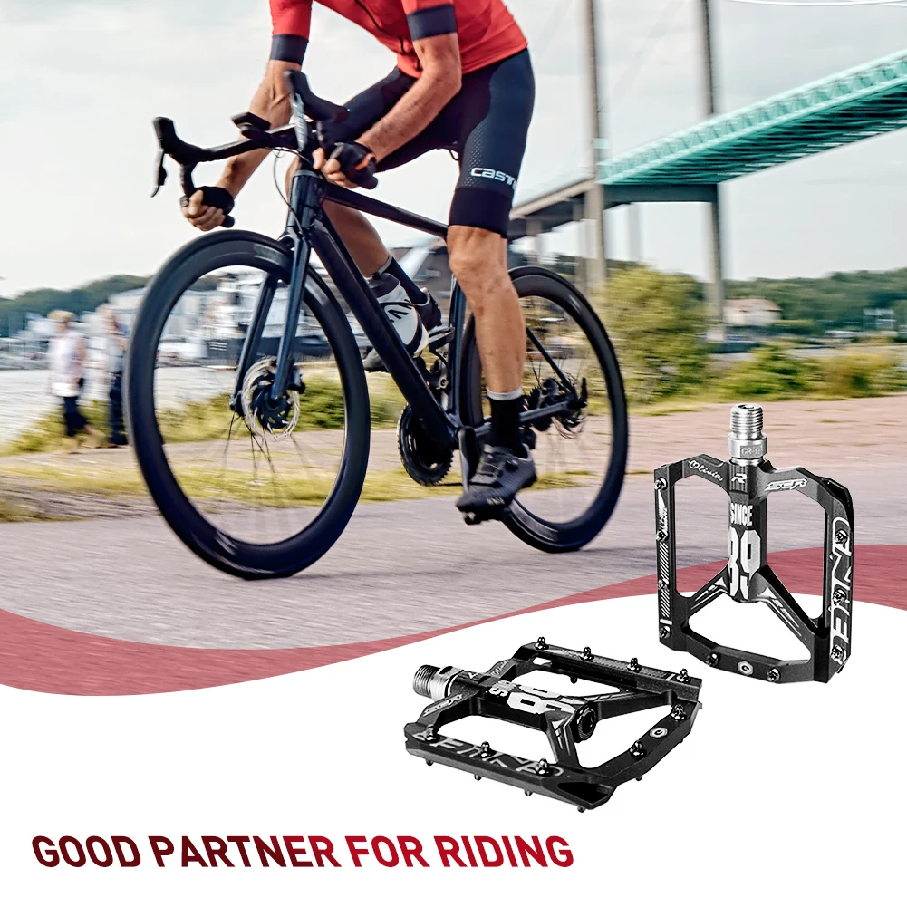 ENLEE MTB Rennrad Ultraleicht Versiegelte Pedale CNC Radfahren Teil Legierung DH XC Hohl Anti-rutsch Lager Du System Berg 12mm Achse – Detail 6