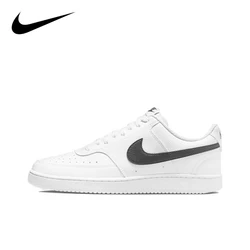 Original Nike Court Borough Unisex Women Men Skateboarding Shoes Non-Slip Low Top Comfortable White Sneakers Shoes DH2987-103