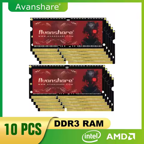 10Pcs Avanshare Ram Memory DDR3L DDR3 8GB 4GB DDR3 1600Mhz 1333mhz SO-DIMM Rams Memoria 1.5V 1.35V For Laptop Notebook Computer