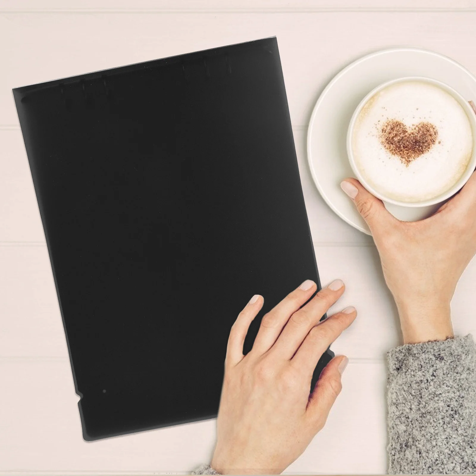 

Plastic Loose Leaf Binder A4 Notebook Cover Protective Lightweight Shell for School Office Classroom Check Binder