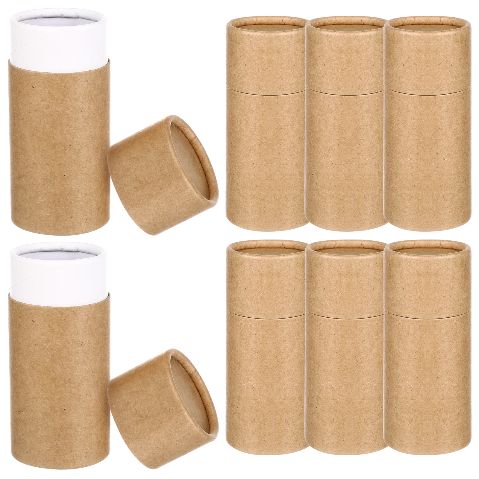 

Kraft Paper Cylinder Box Essential Oil Bottle Storage Can Gift Packaging Container Elegant Tube Design for Presents