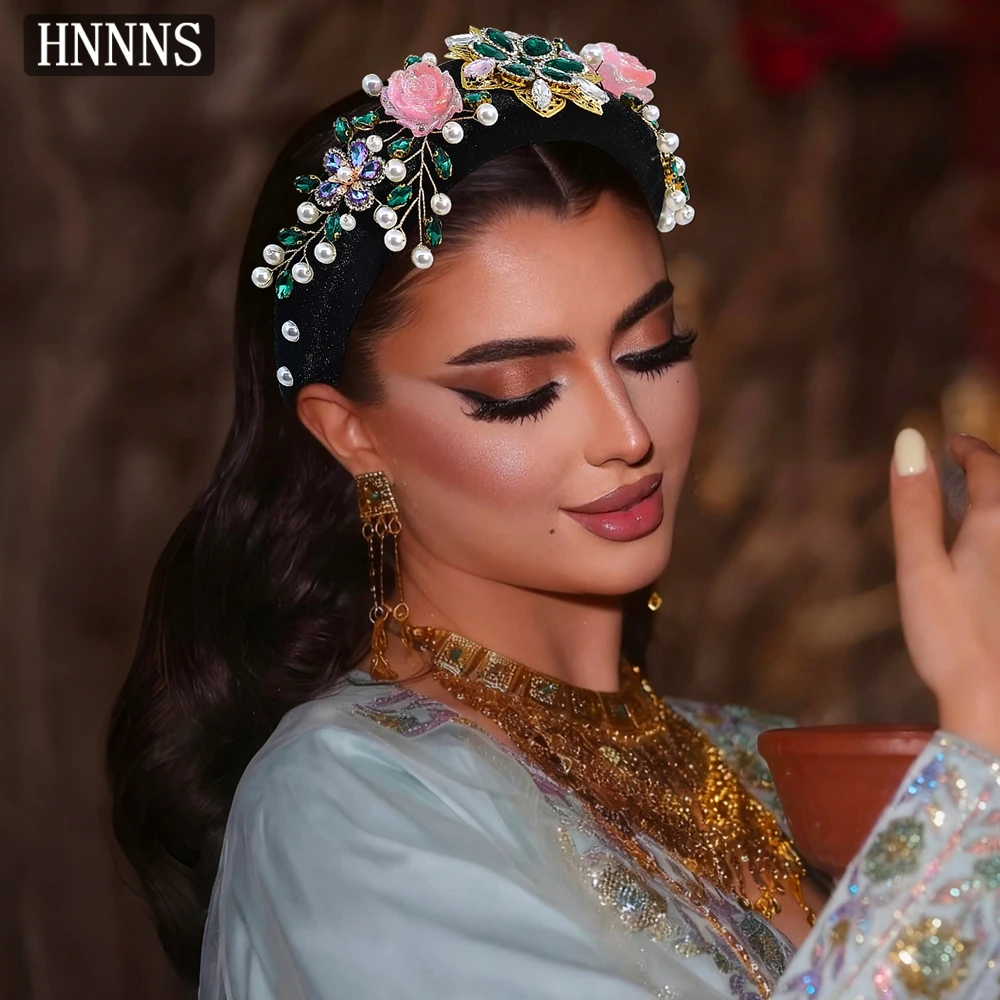 TOPQUEEN الزفاف الزفاف النمط الصيني رئيس هوب اليدوية سبيكة زهرة مطعمة المياه الماس السيدات مأدبة الشعر الحلي YXA405 #1