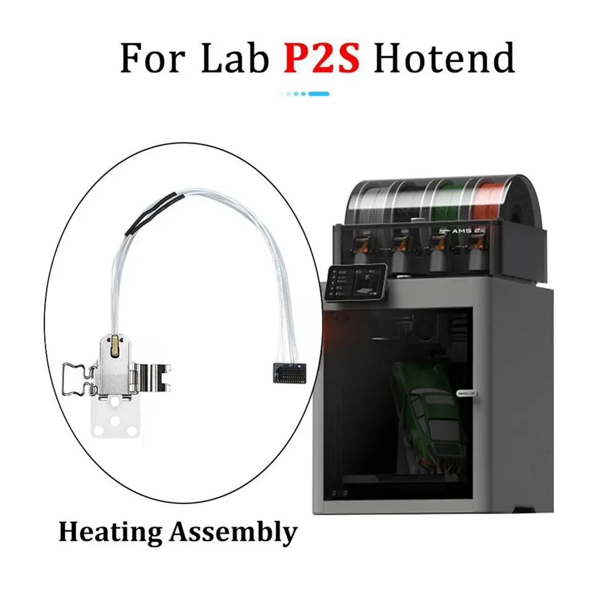 

A013 2set for P2S Complete Hotend Heating Right Mounting Kit Heater Block Heating Tube Thermistor Assembly