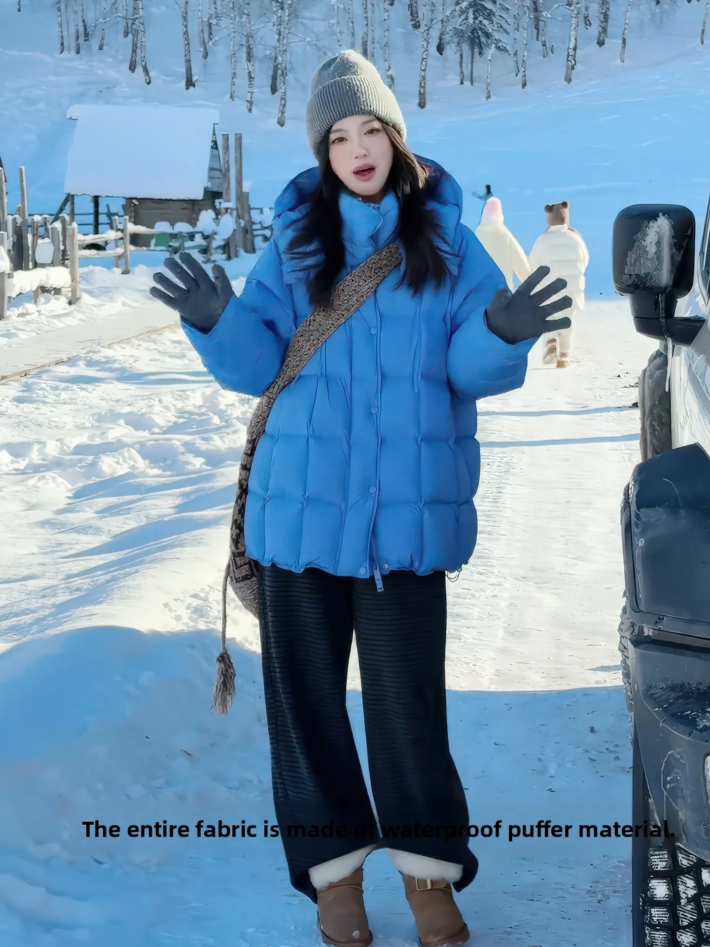 

Корейская женская зимняя куртка-пуховик Sle Blue Puff Jaet, новая, свободного кроя, теплая, удлиненная, на молнии, средней длины, с капюшоном, на пуху