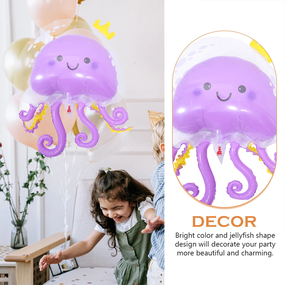 

10pcs Jellyfish Balloons Bright Inflatable Party Decor Balloon Props For Birthday Sea Theme Festival Decoration Supplies