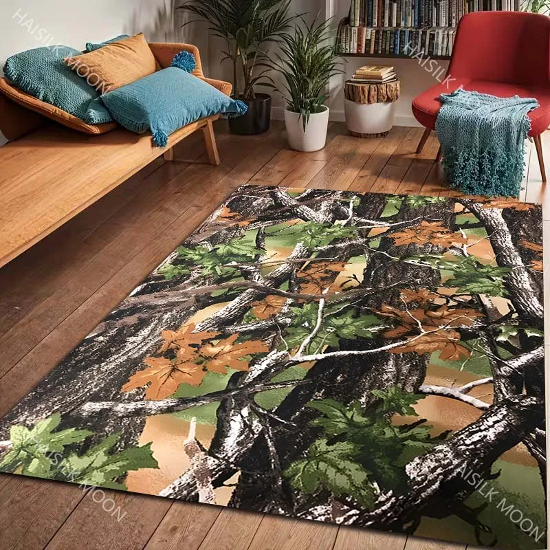 New product! Leaf camouflage Pattern Carpet for Living Room Bedroom Sofa Home Decor Non-slip Floor Mat Large Size Multi Size