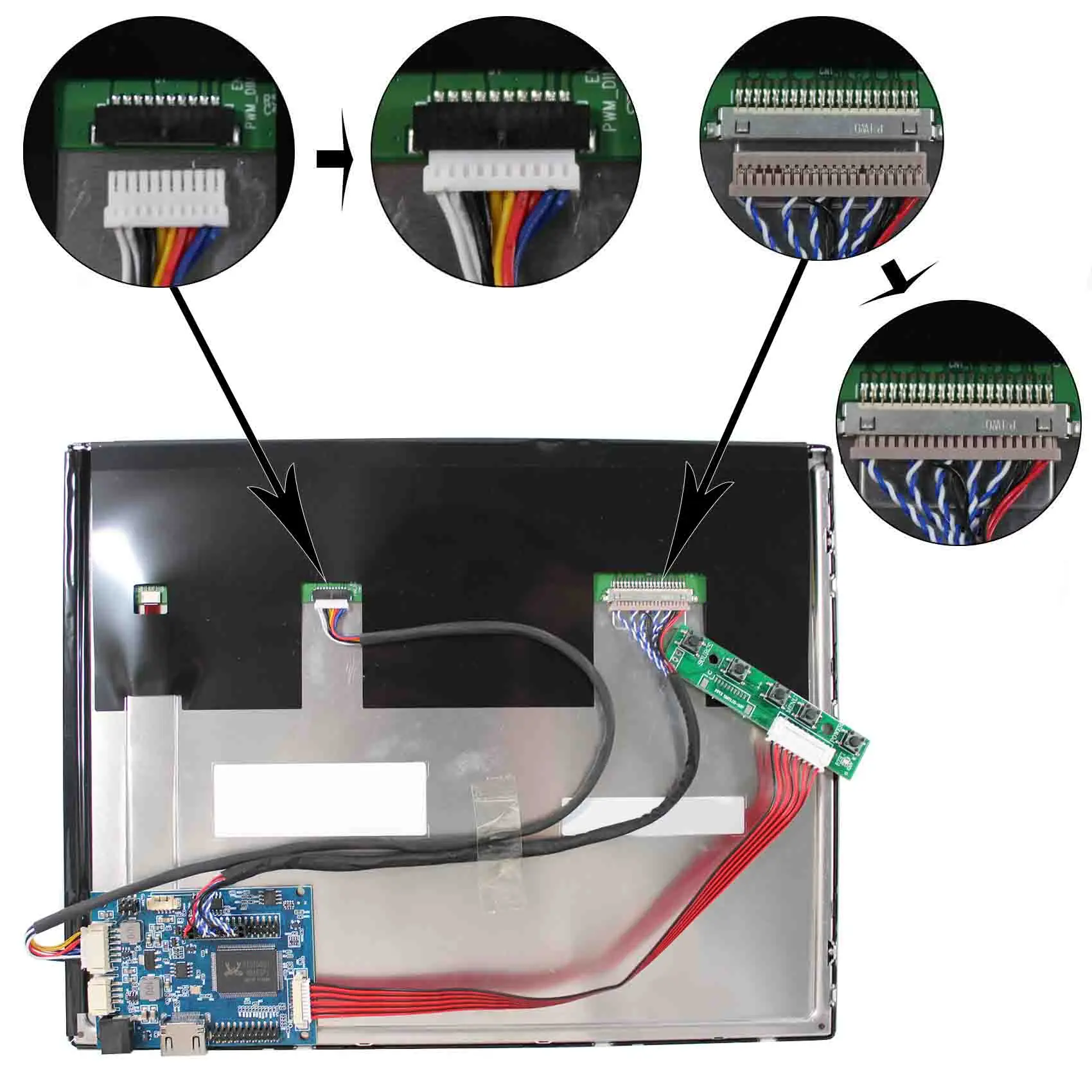 لوحة تحكم hd mi lvds ، 20pin + 12.1 "g121x1-l04 1024x768 4:3 شاشة TFT lcd