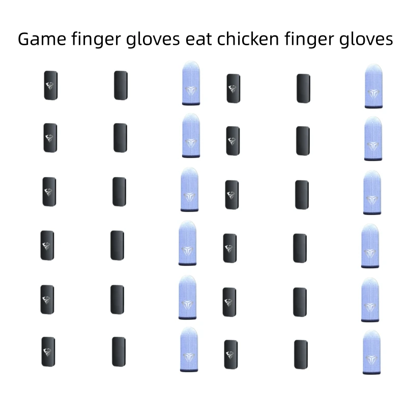 1pcs Eating Chicken Finger Set Glass Silver Fiber Ice Silk Gloves E-sports Breathable Sweat Proof Hand Tour Finger Set