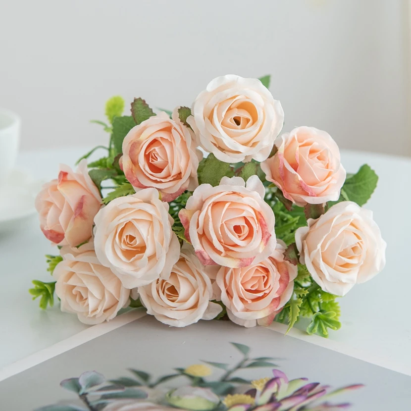 

Artificial Flowers Silk Roses Diy Wedding Party Bridal Garden Roses Arch Home Room Festival Decorative Garland Photography Props